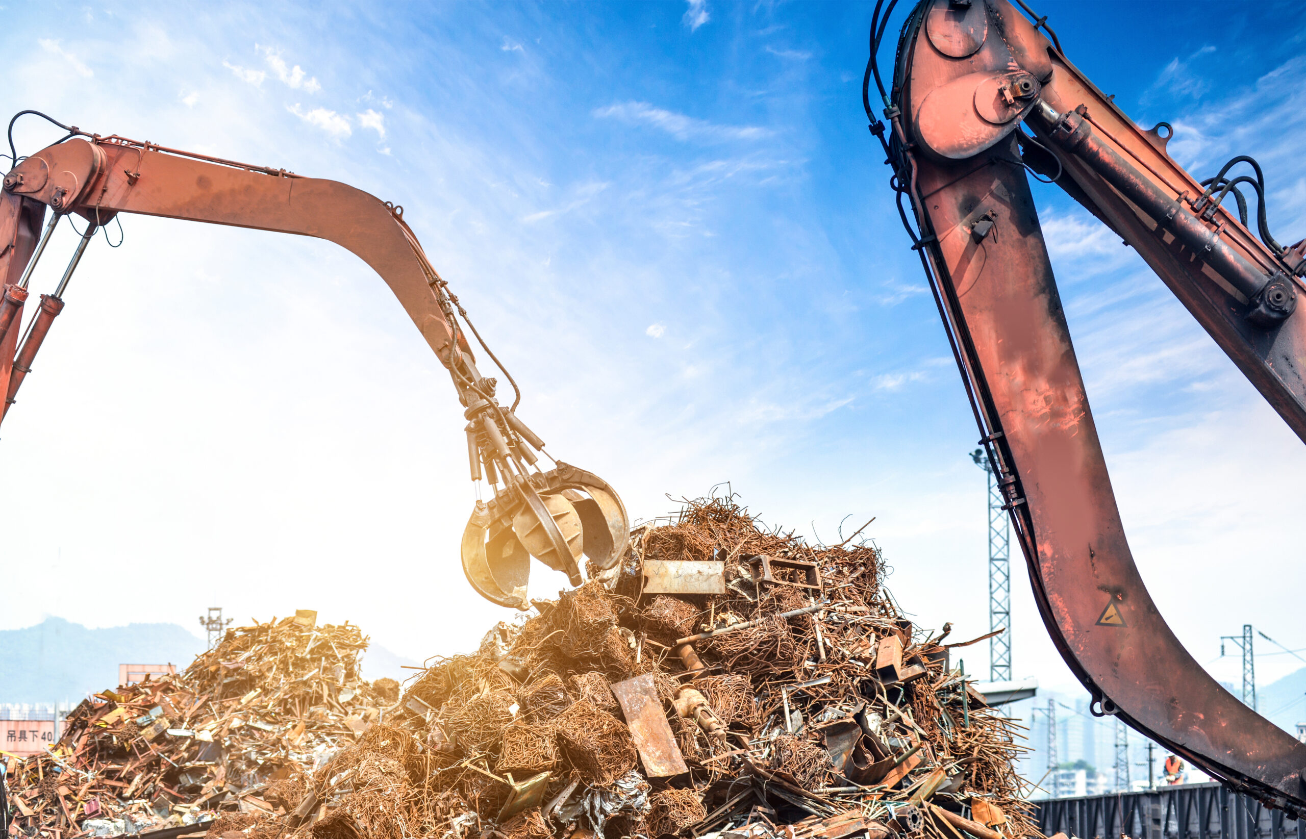 Crane grab scrap Crane grab scrap